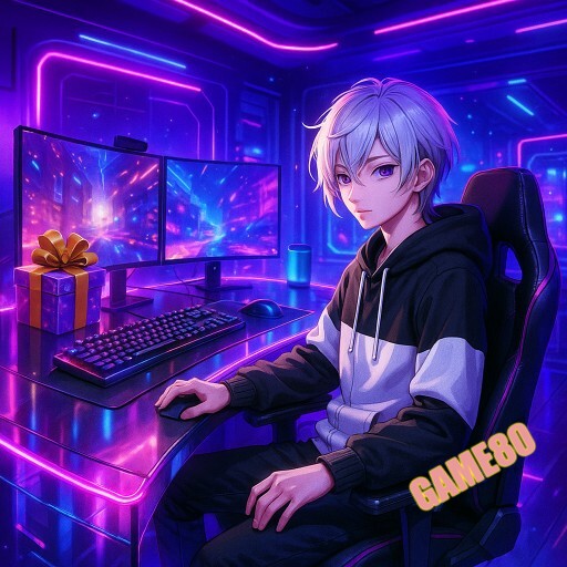 Imagem promocional da GAME80 mostrando a plataforma e suas vantagens