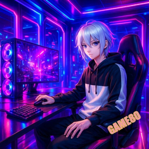 Imagem promocional da GAME80 mostrando a plataforma e suas vantagens