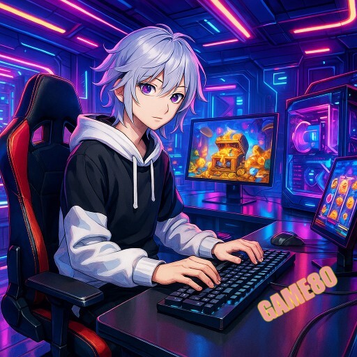 Imagem promocional da GAME80 mostrando a plataforma e suas vantagens