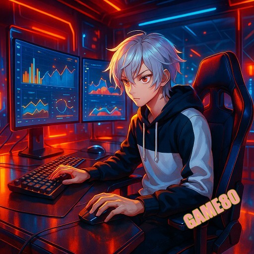 Imagem promocional da GAME80 mostrando a plataforma e suas vantagens