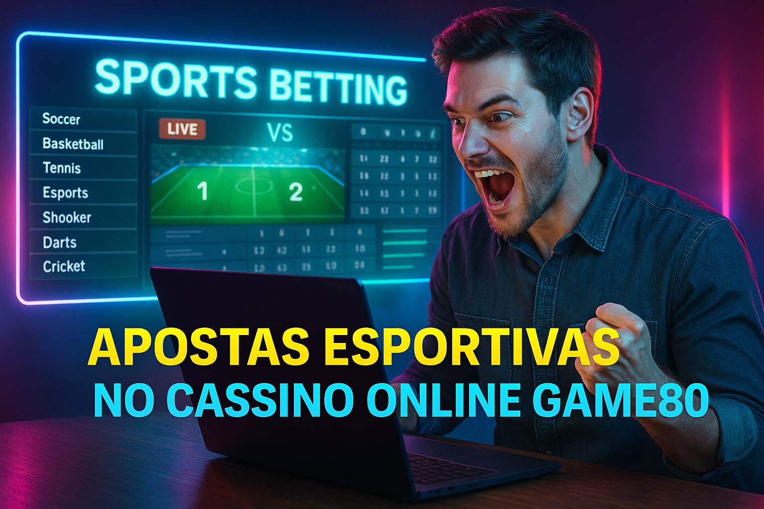 Aposte em apostas esportivas no cassino online GAME80