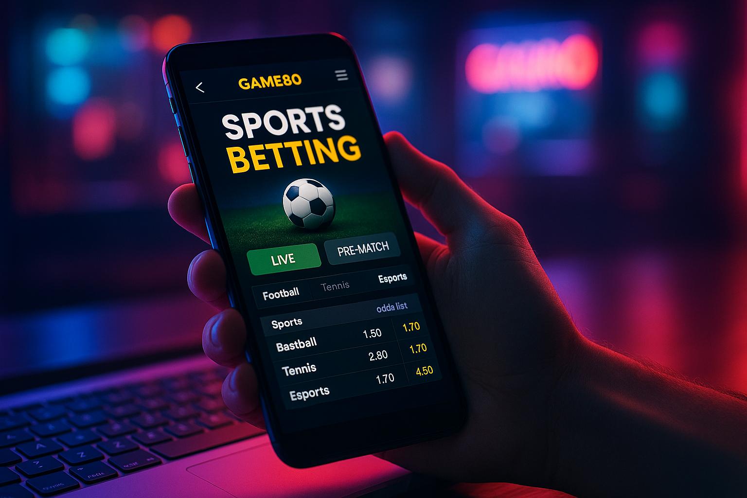 Apostas esportivas no cassino online GAME80