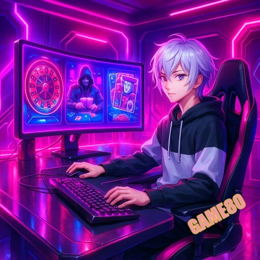 Imagem promocional da GAME80 mostrando a plataforma e suas vantagens