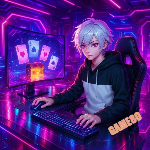 Imagem promocional da GAME80 mostrando a plataforma e suas vantagens