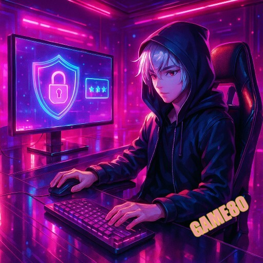 Imagem da GAME80 destacando login ágil e ambiente protegido